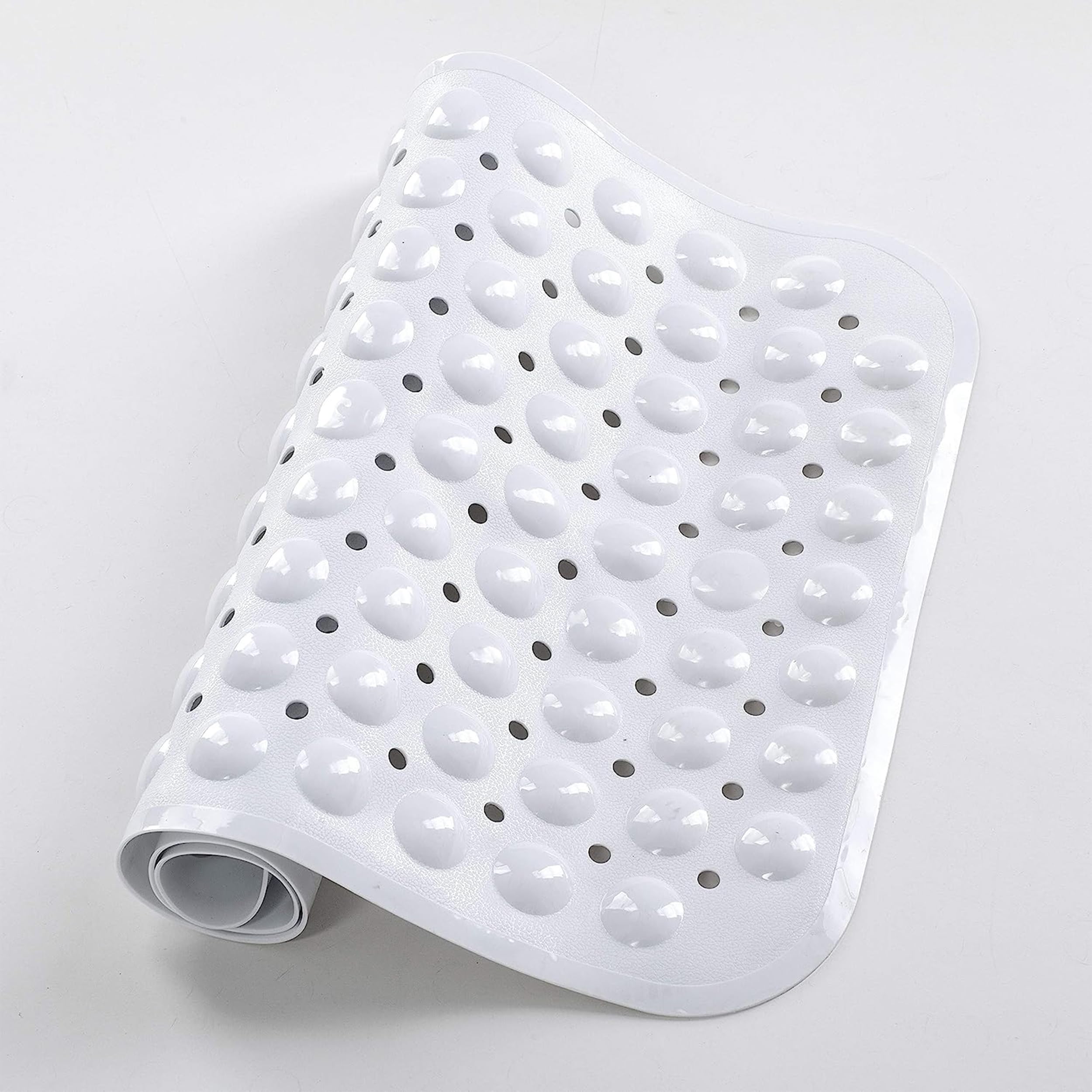 Yorkshire Bedding Shower Mat Non Slip, 70x38cm Long Bath Mat with 200 Strong Suction Cups Grip and Drain Holes