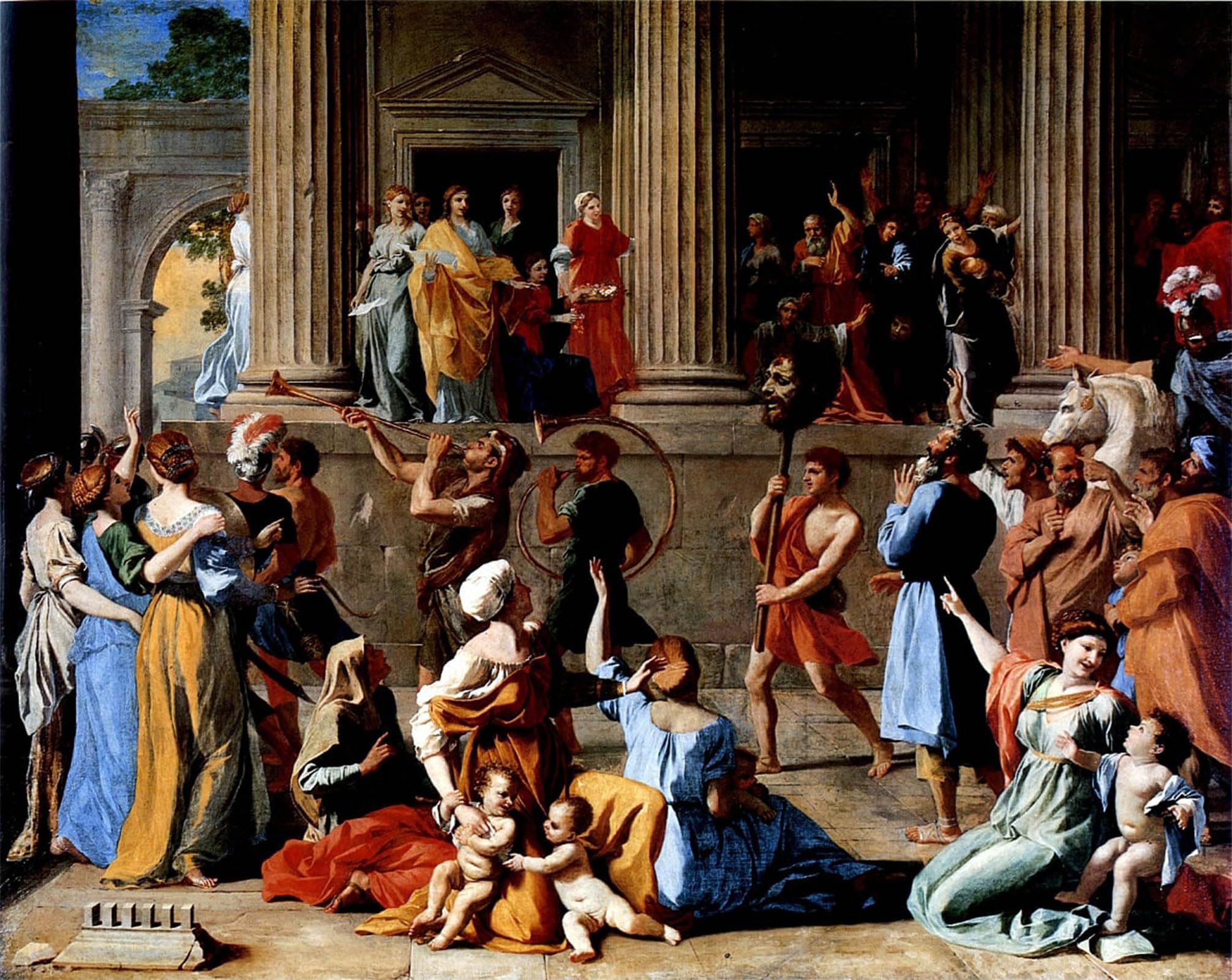 SERENDIPITP Vintage Picture Print on Canvas Wall Art Poster Canvas Painting Picture Oil Picture by Nicolas Poussin Artwork Print Poster for Wall Decor 60x90cm