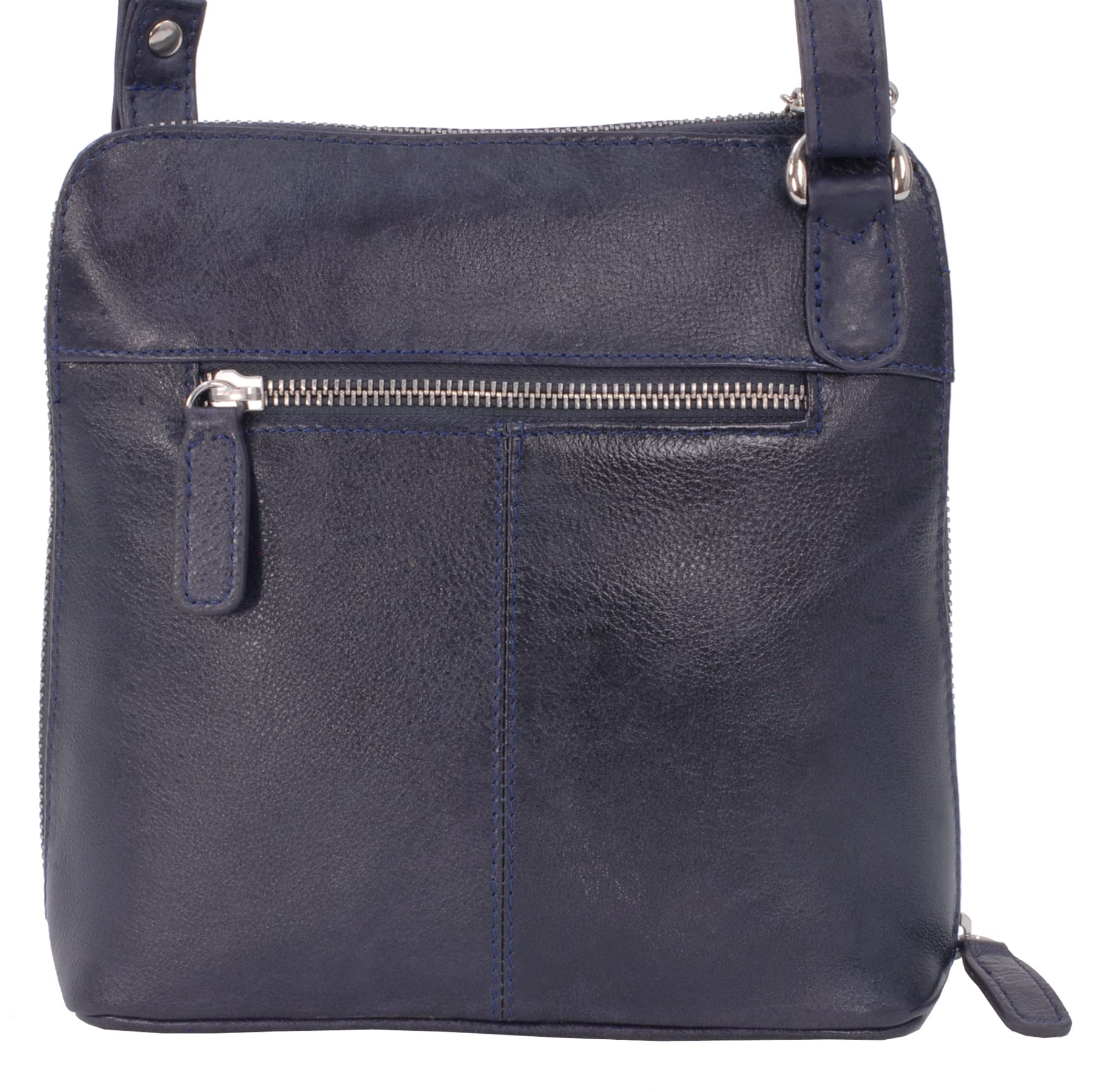 Catwalk Collection Handbags - Bandolera de Piel - Bolso Cruzado Mujer - Bolso de Mano Mediano - Correa Ajustable - Eleanor