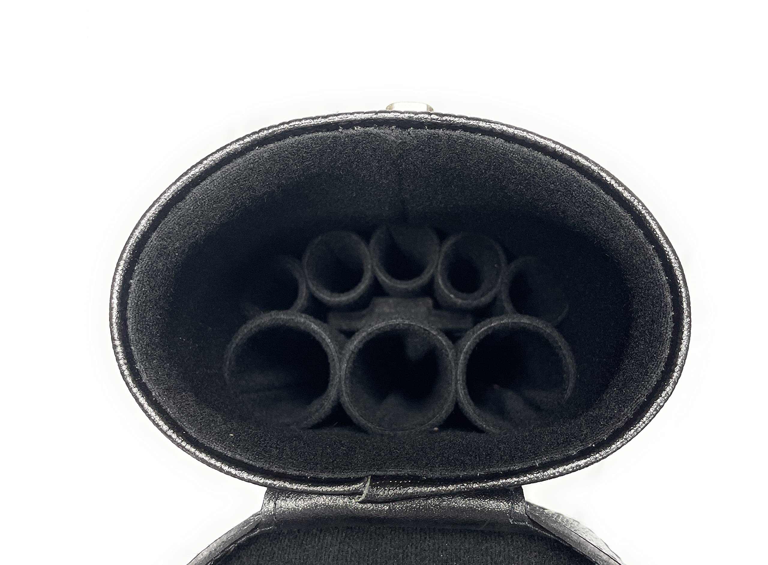 Vincitore Black Lizard Embossed Genuine Leather 3 Butt 5 Shaft 3x5 Case by J&J