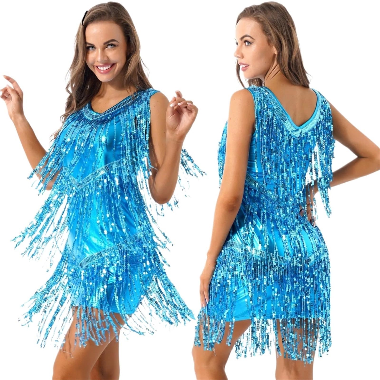 Latin Tanzkleid Frauen Latein Kleid Quasten Fransen Tango Samba Tanz Für Tanz