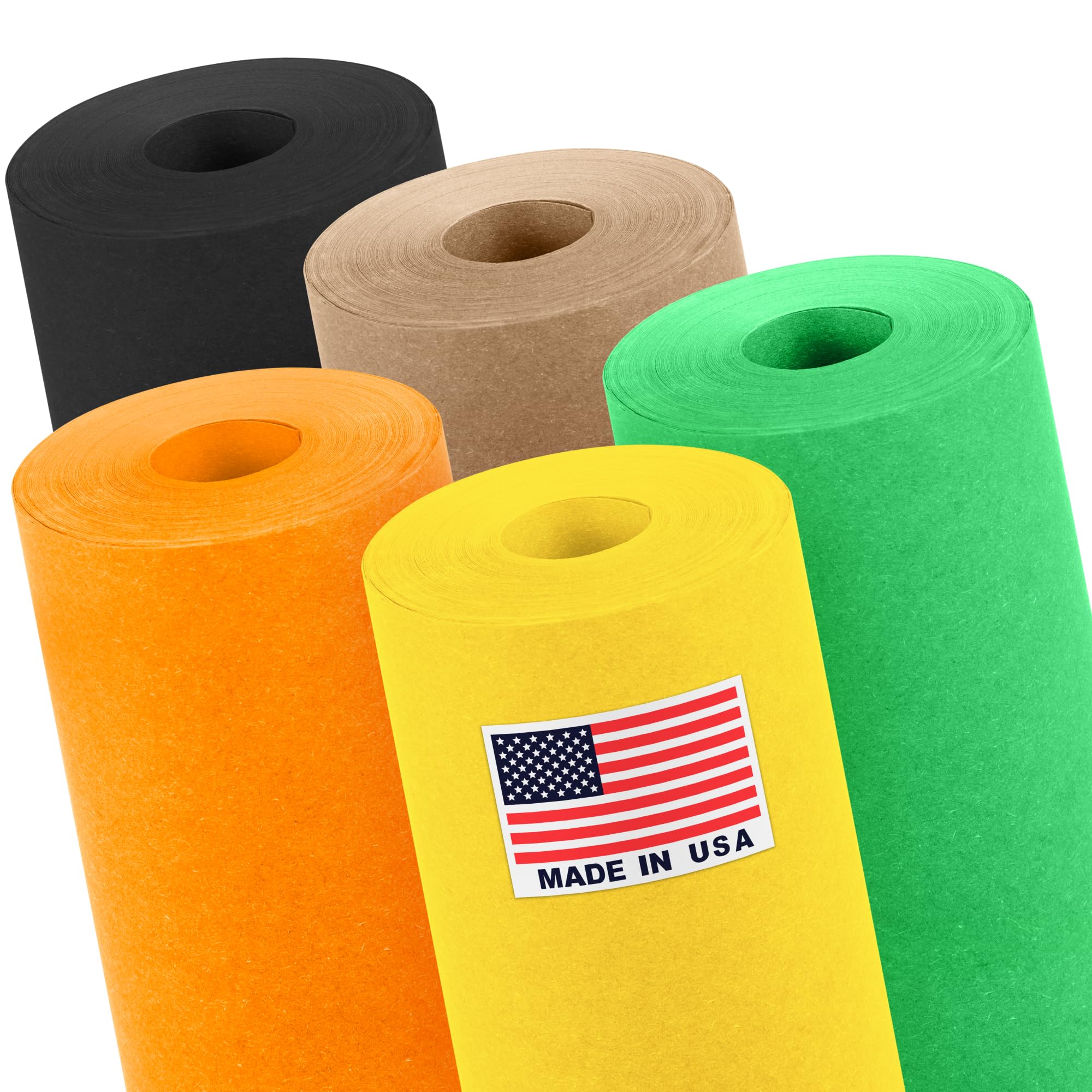 Paclord Kraftpapier-Set, König Löwe, 45,7 x 3048 cm, Braun, Dunkelgrün, Gelb, Orange, Schwarz, Kraftpapier, hergestellt in den USA, Farbpapier für Kunst und Handwerk, Applikationen für Kinder, DIY,
