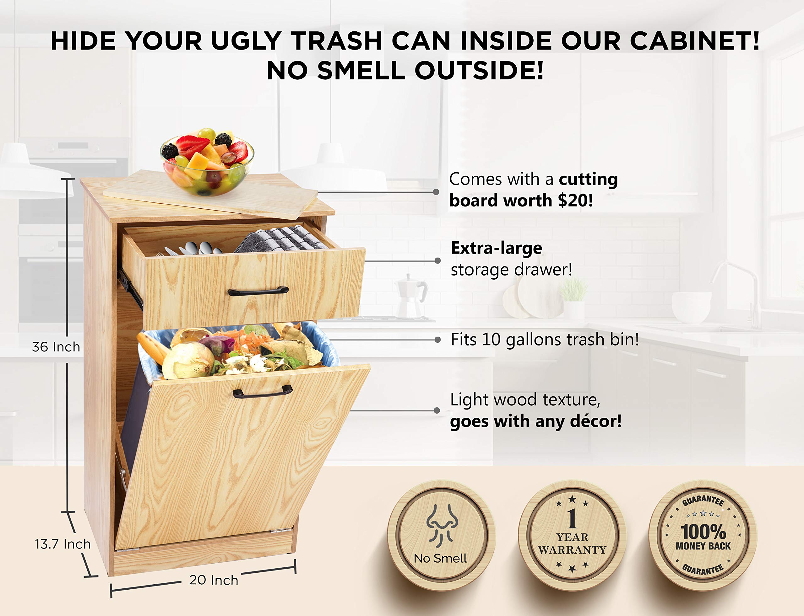 Tilt Out Trash Bin Tilt Out Trash Can Hide Away Kitchen