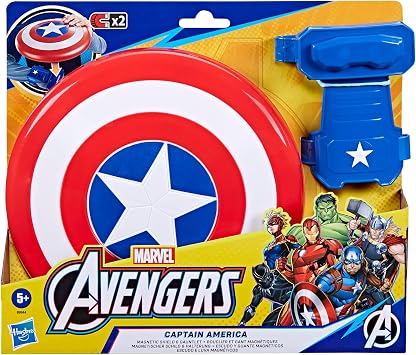 Marvel Avengers Captain America Magnetic Shield & Gauntlet 2-Piece Toy Figure Set