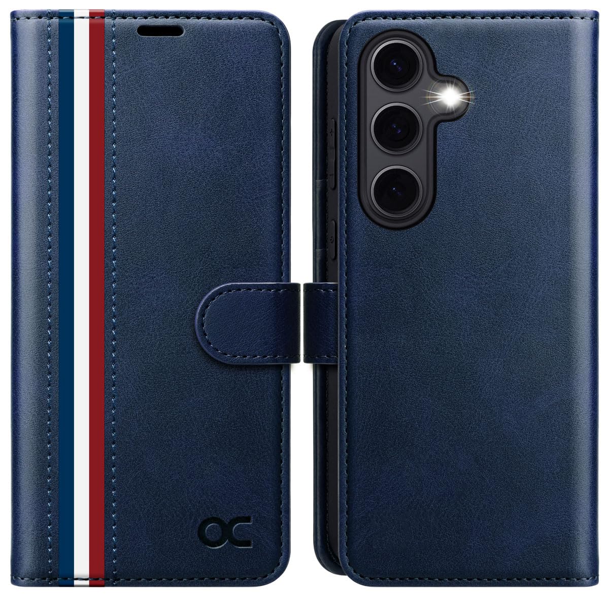 OCASE Compatible with Samsung Galaxy S24 FE Wallet Case, PU Leather Flip Folio Case with Card Holders RFID Blocking Kickstand [Shockproof TPU Inner