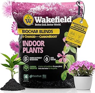 Biochar Blend with CarbonBoost for Indoor Houseplants-4Quarts