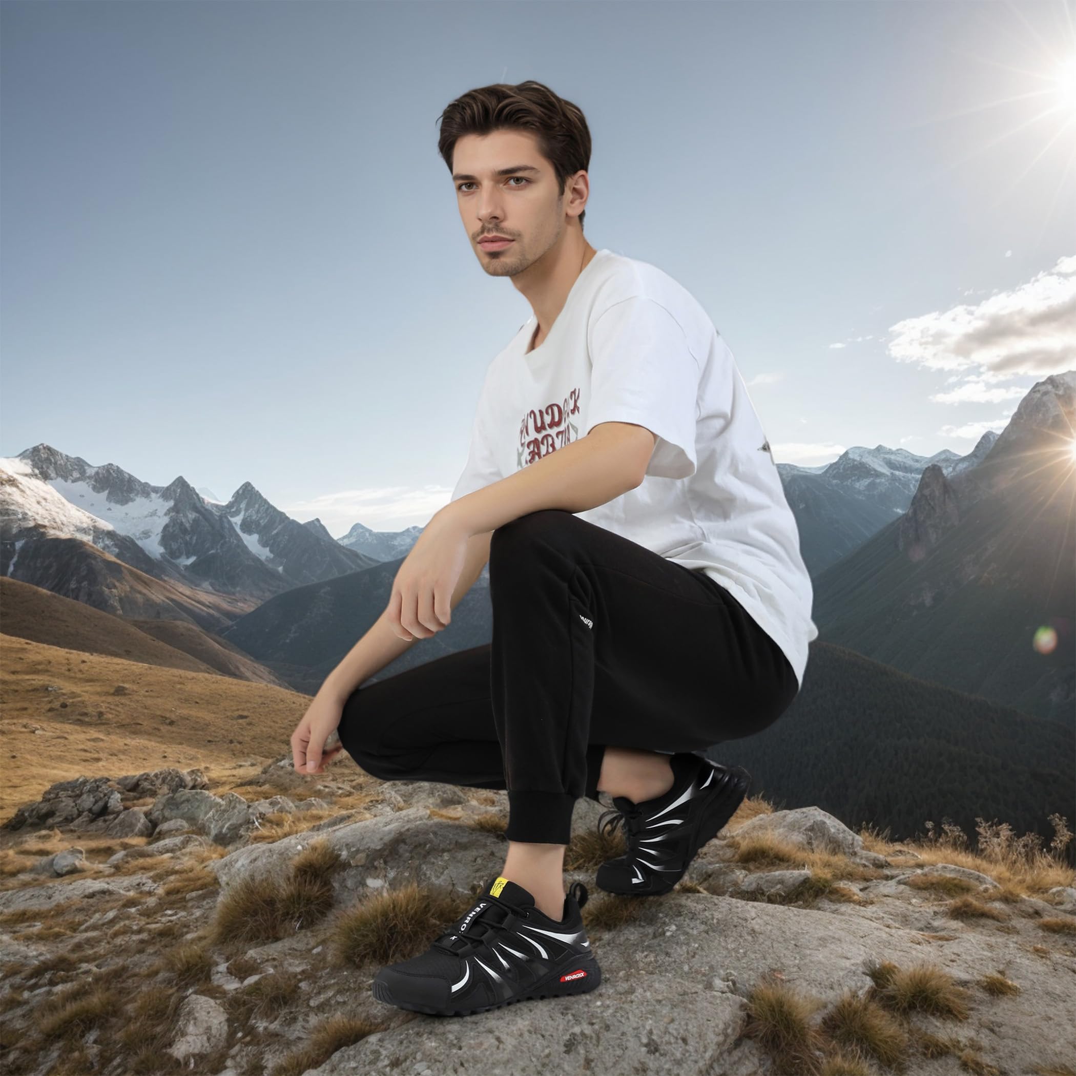 Zapatillas de senderismo para hombre, ligeras, transpirables y antideslizantes, tallas 39-48
