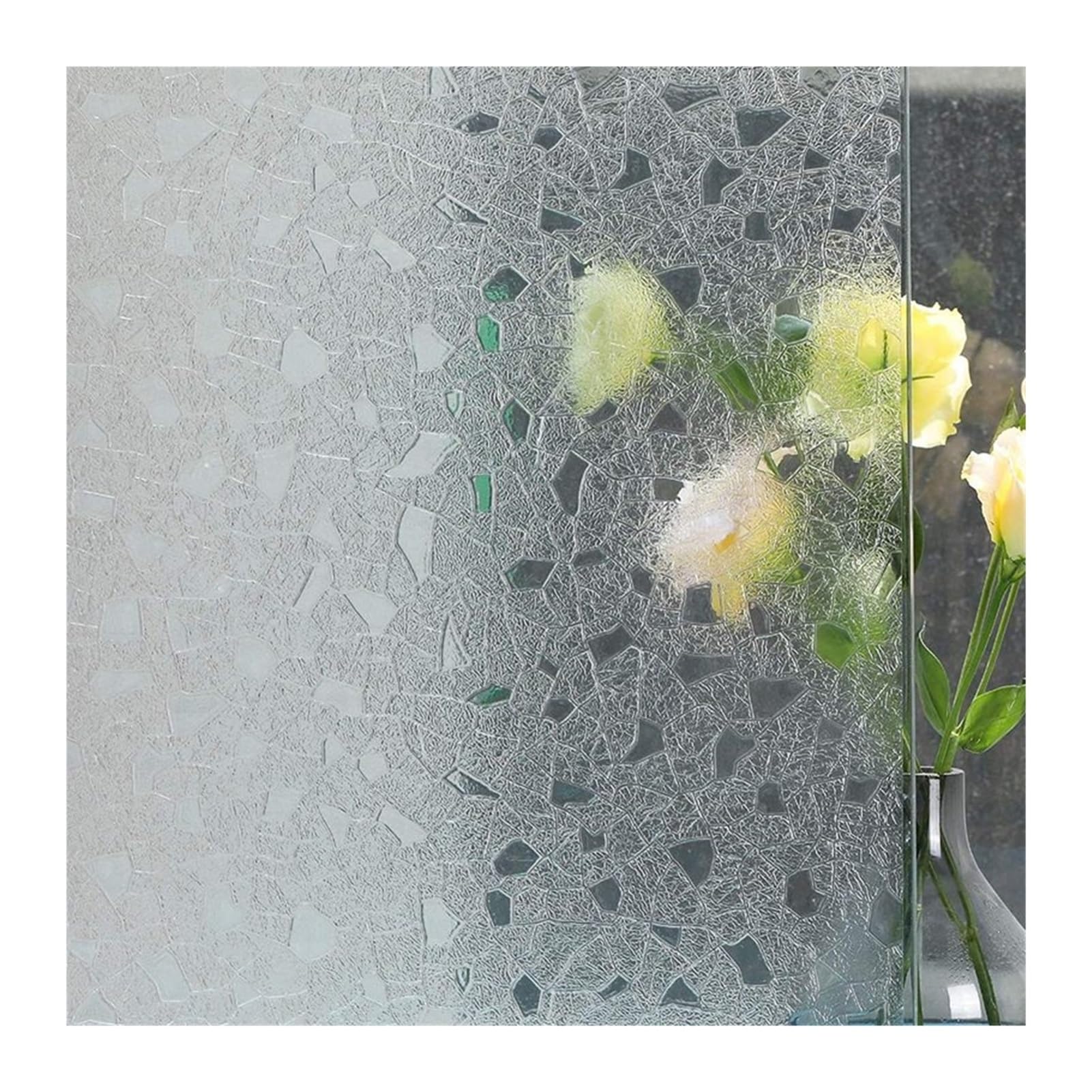 Window Film Window Stickers Glass Sticker Anti Film The PET Electrostatic Patch Self-adhesive Frosted(Matte polygons,45 cm x 300 cm)