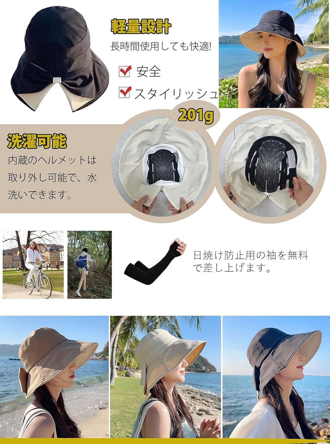 自転車ヘルメット 帽子型ヘルメット CE認証付き 頭囲56~58cm キャップ レディース用 サイクリング プロテクター ハット型 女性向け 耐衝撃設計 あご紐付き 大人用 通学 通勤 通常使用や防災用に最適