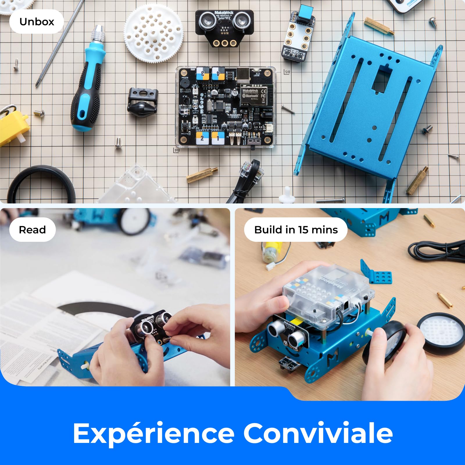 Makeblock mBot Robot Programmable Enfant, Robots Électroniques pour Enfants Apprenez à Coder avec Scratch et Arduino, Jouet pour Enfant 8 Ans+