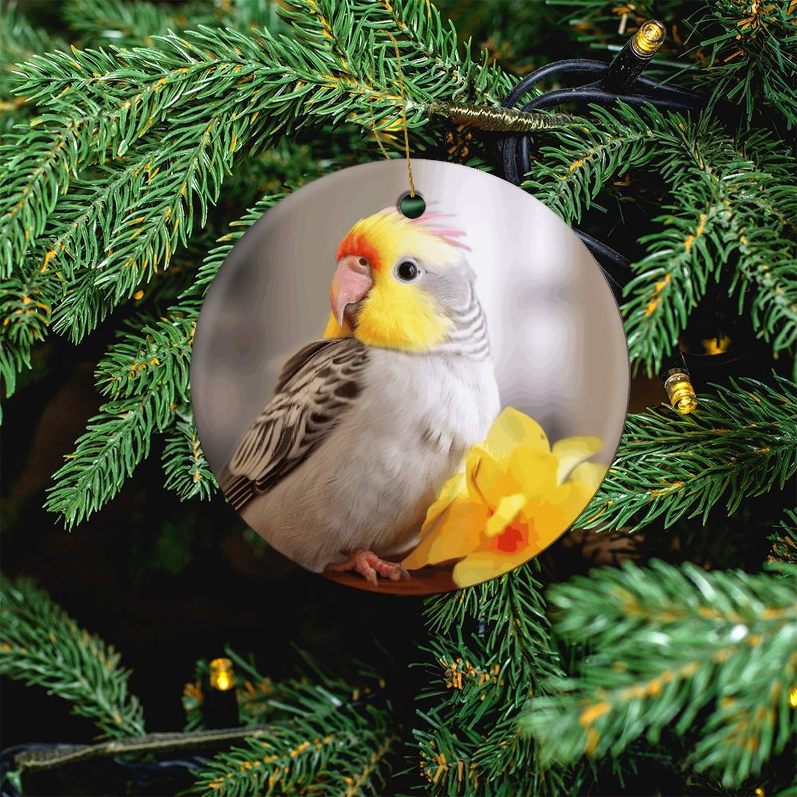 Amazon.co.jp: クリスマスツリーデコレーション、かわいいオカメインコ