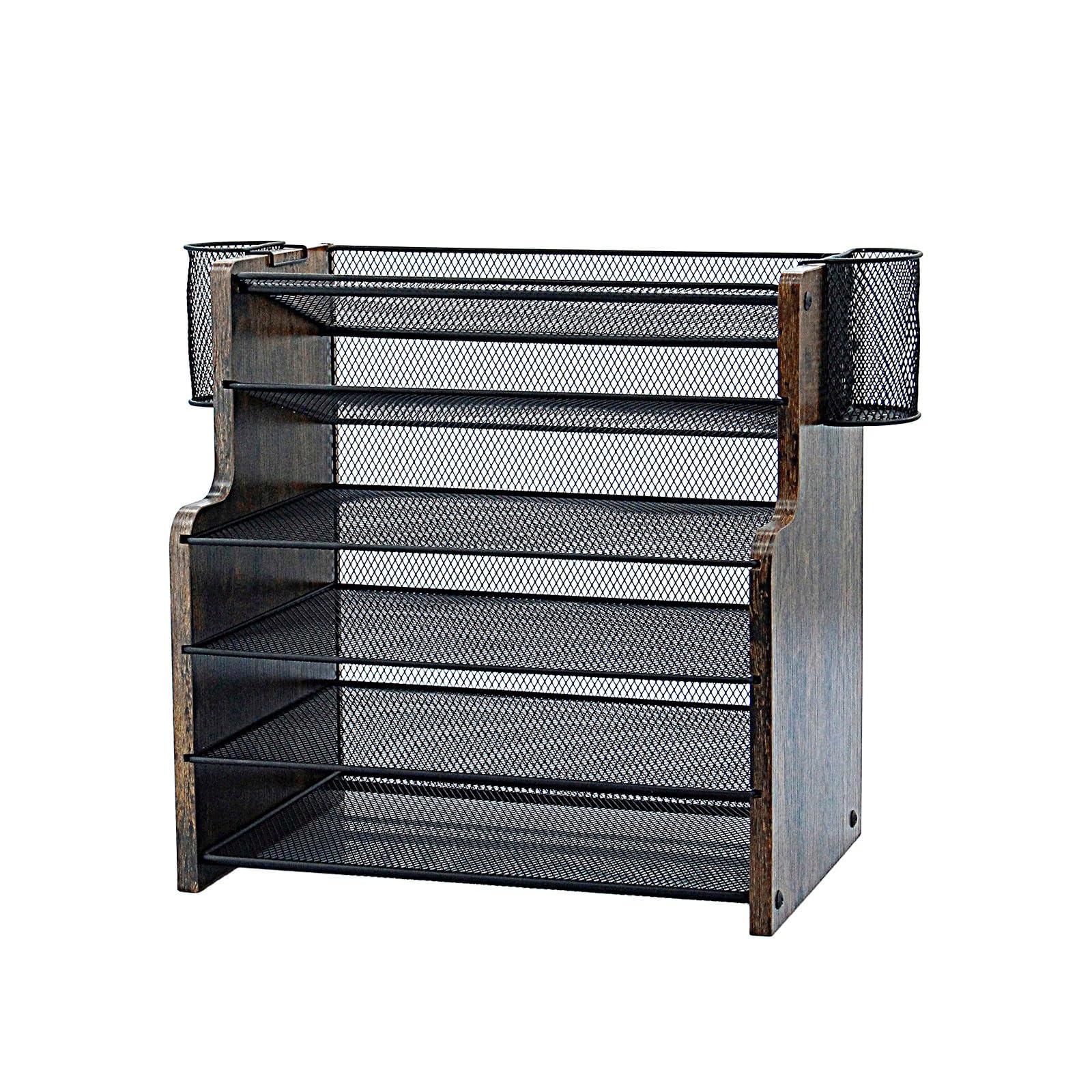 J9V4G6S3B5 Desktop File Rack File Management Rack Office Supplies Storage Pen Holder Desktop Stationery Notebook Organizing