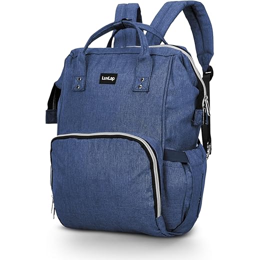 LuvLap Lily Waterproof Diaper Bag - Navy Blue