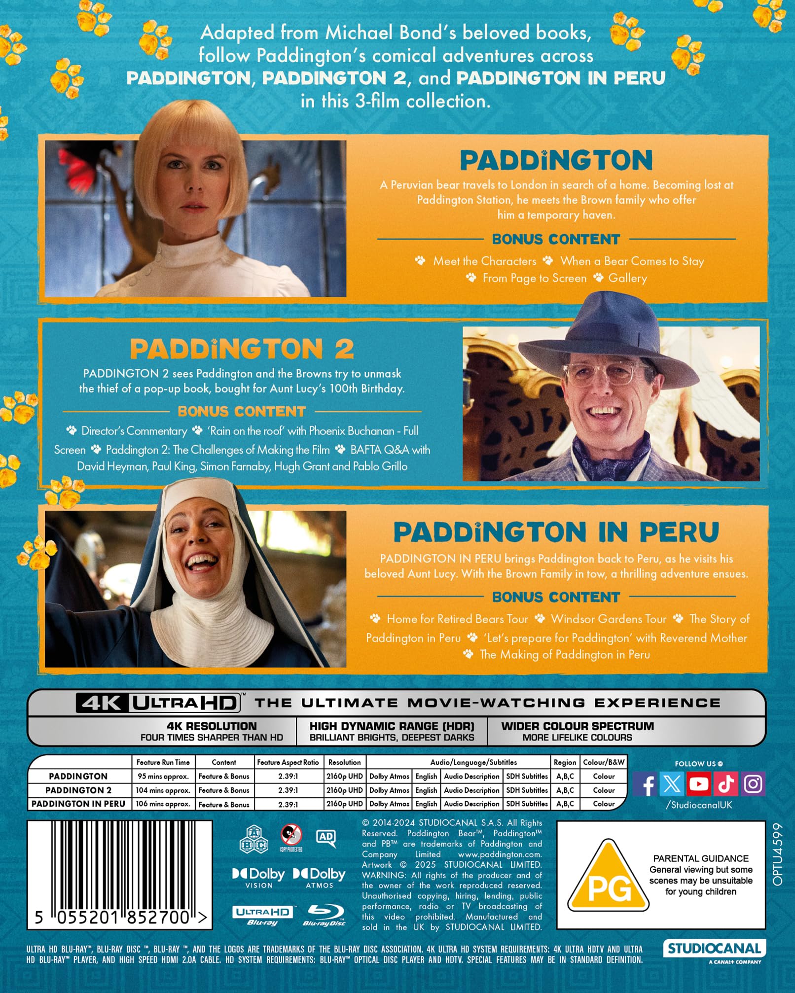 Paddington 3-Film Collection [Region Free]