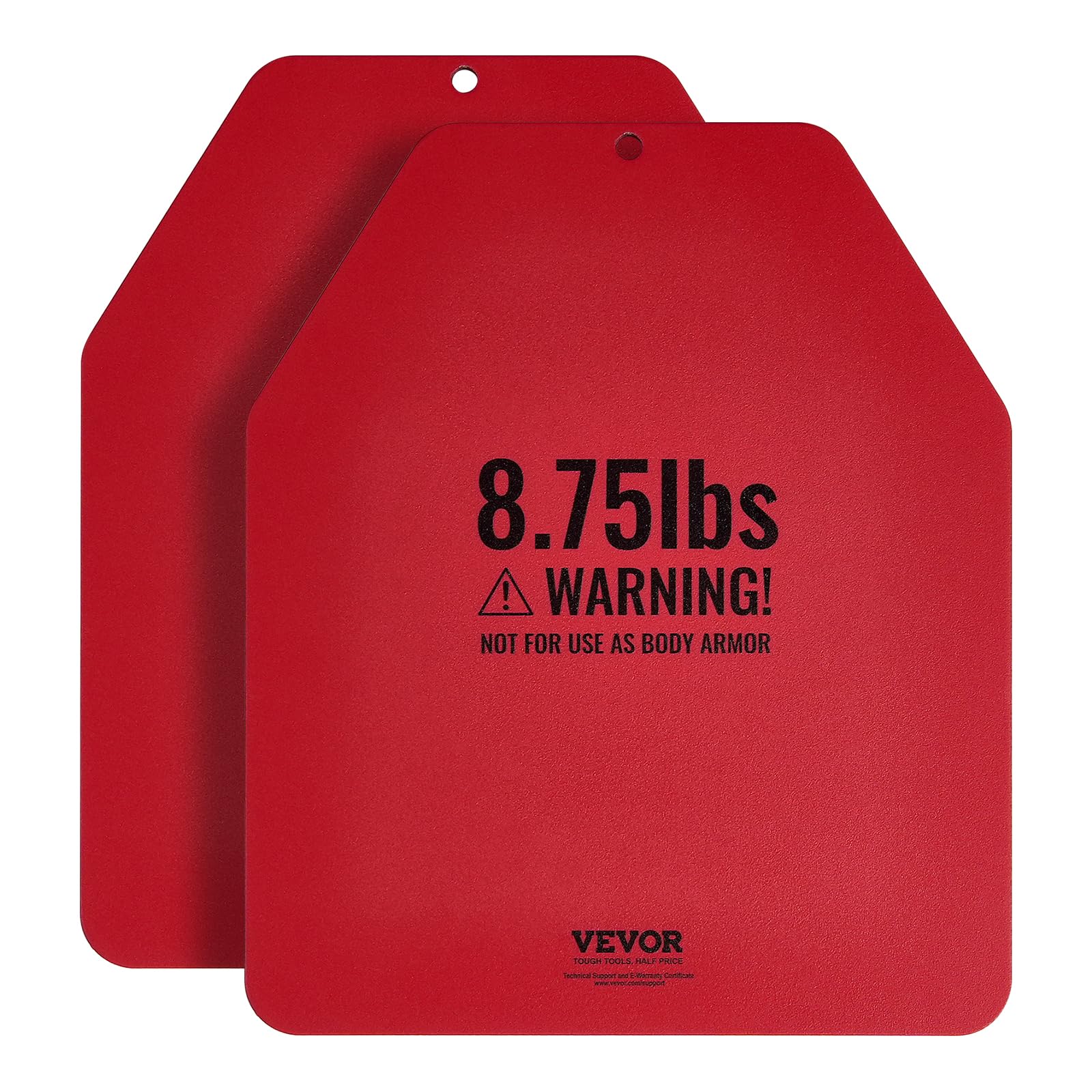 VEVOR Plaque pour Gilet Lesté, Plaques de Lestage en Acier 2 Pièces de 4 kg, pour Course à Pied Jogging Randonnée Entraînement Croisé Fitness Musculation, Poids pour Veste Lestée, Gilet Non Inclus