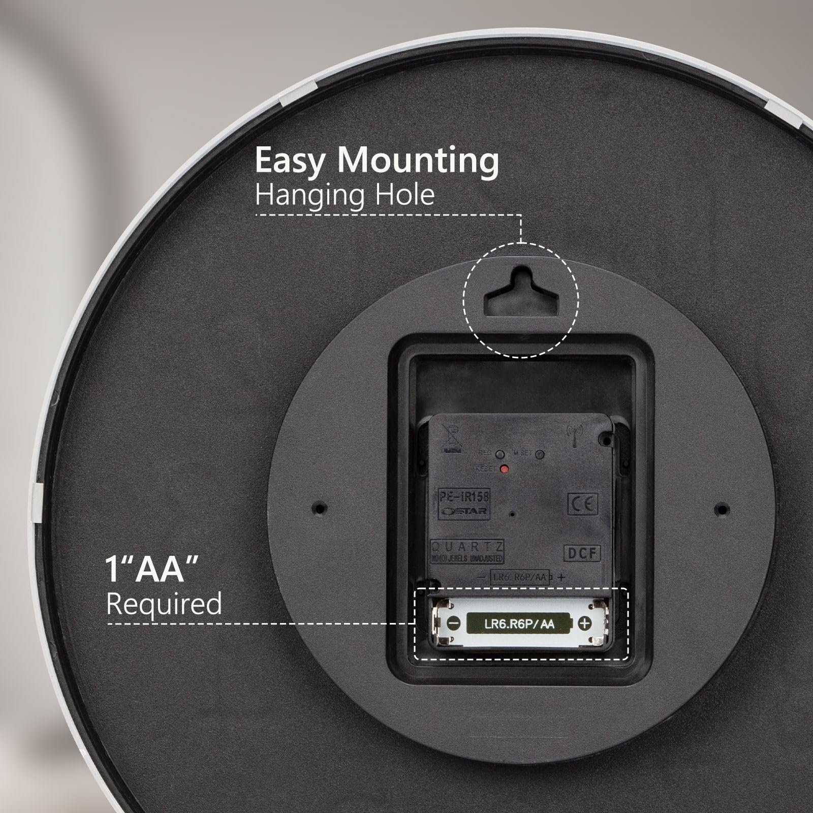 Orologio Da Parete Radiocontrollato 30cm ACCSHINE Silenzioso E