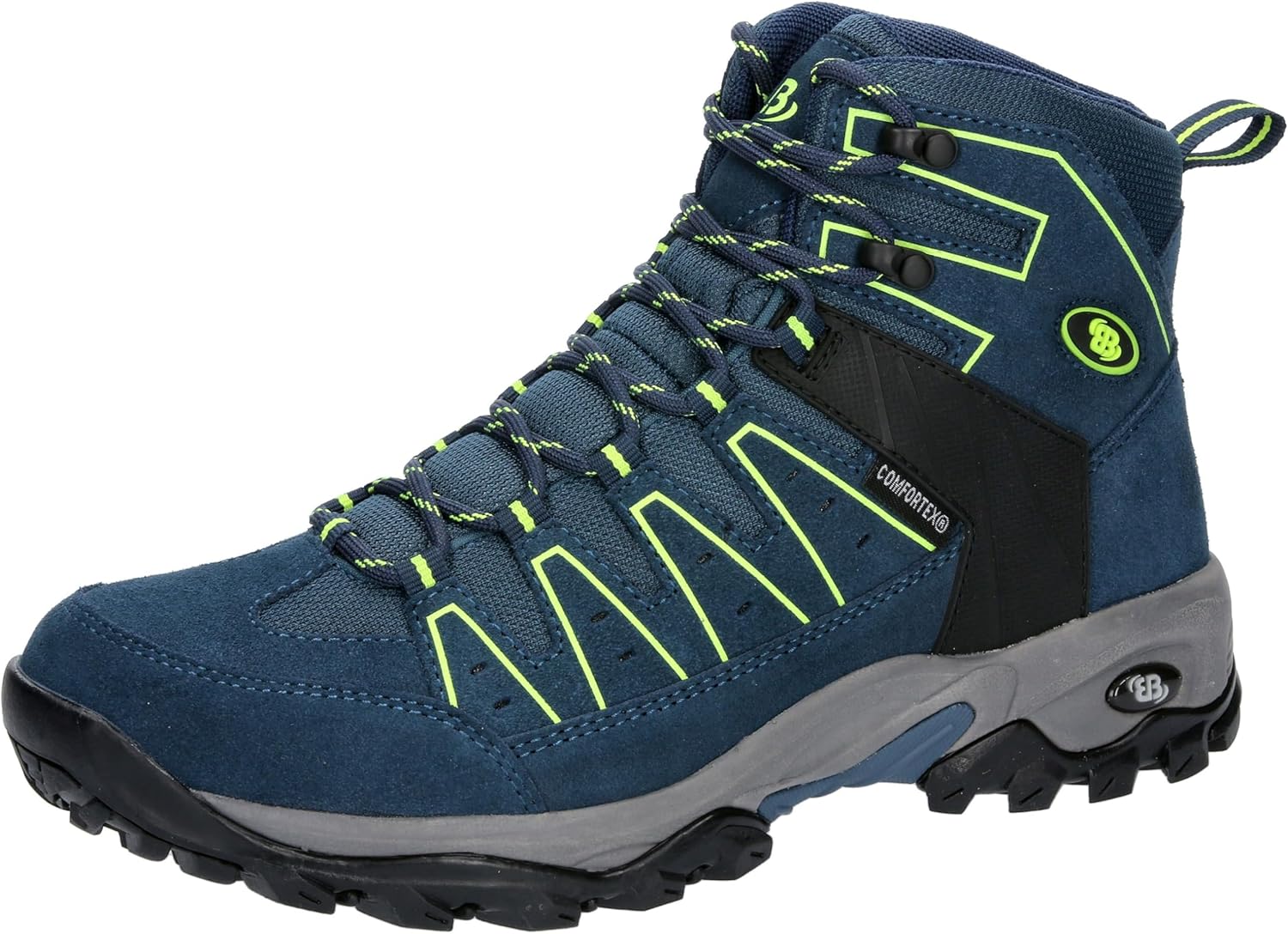 Brütting Mount Pinos High Kids trekkingslaarzen, marine/citroen, 32 EU, Marine Lemon, 32 EU