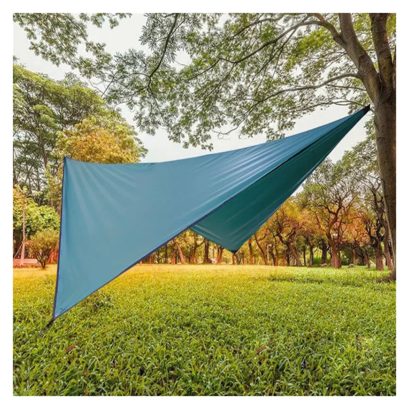 Bâche de camping légère et imperméable - Accessoires de camping - Auvent de tente - Auvent de pluie pour randonnée, plage, pêche, voyage en plein air (kaki)