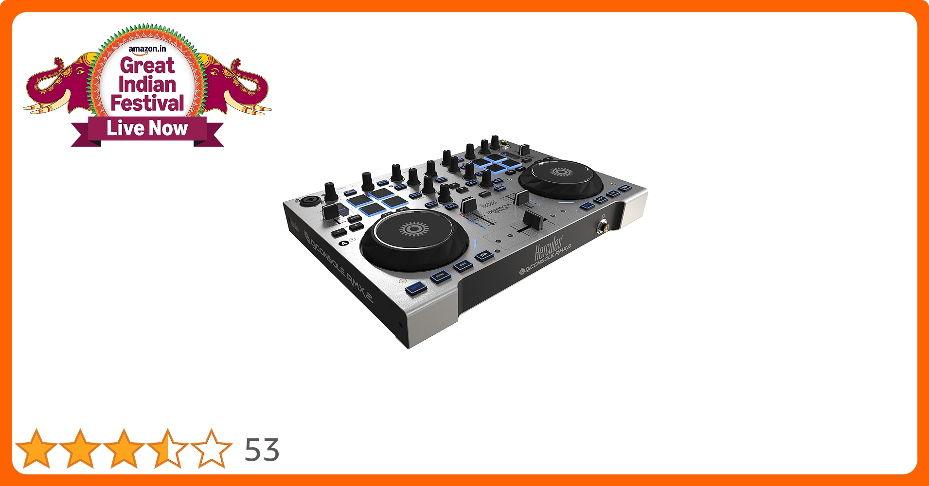 Hercules DJ Console RMX 2 DJ Controller Silver/Black