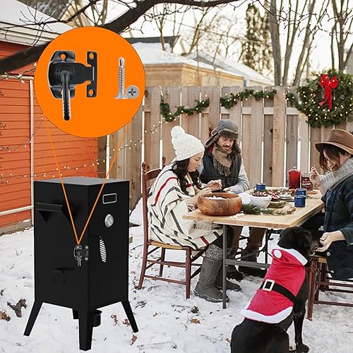 Miniatura 4 de Pestillo de puerta para ahumador Cuisinart COS-330 Vertical SmokerPit Boss Vertical Smoker 1077, Kits de pestillo de puerta de ahumador resistente