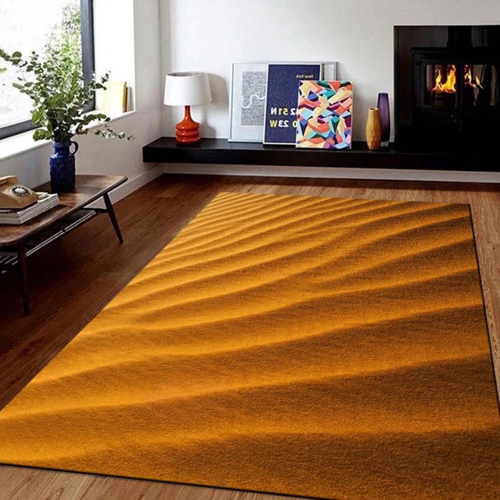 Tapis imprimé grande surface 120x180cm lavable pour sol de salon