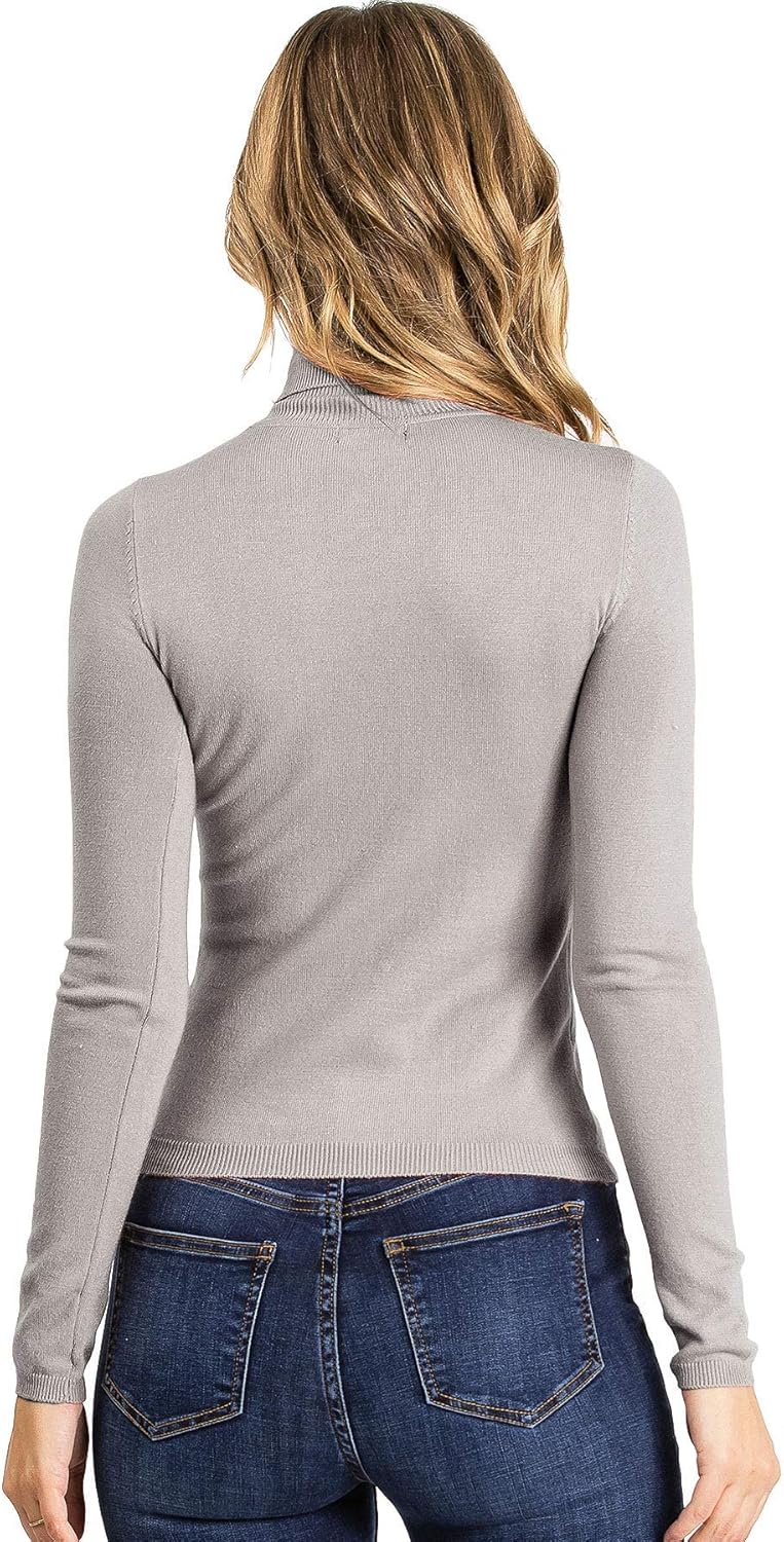 Ambiance Apparel Women's Ribbed Long Sleeve Turtleneck Top - Image 3