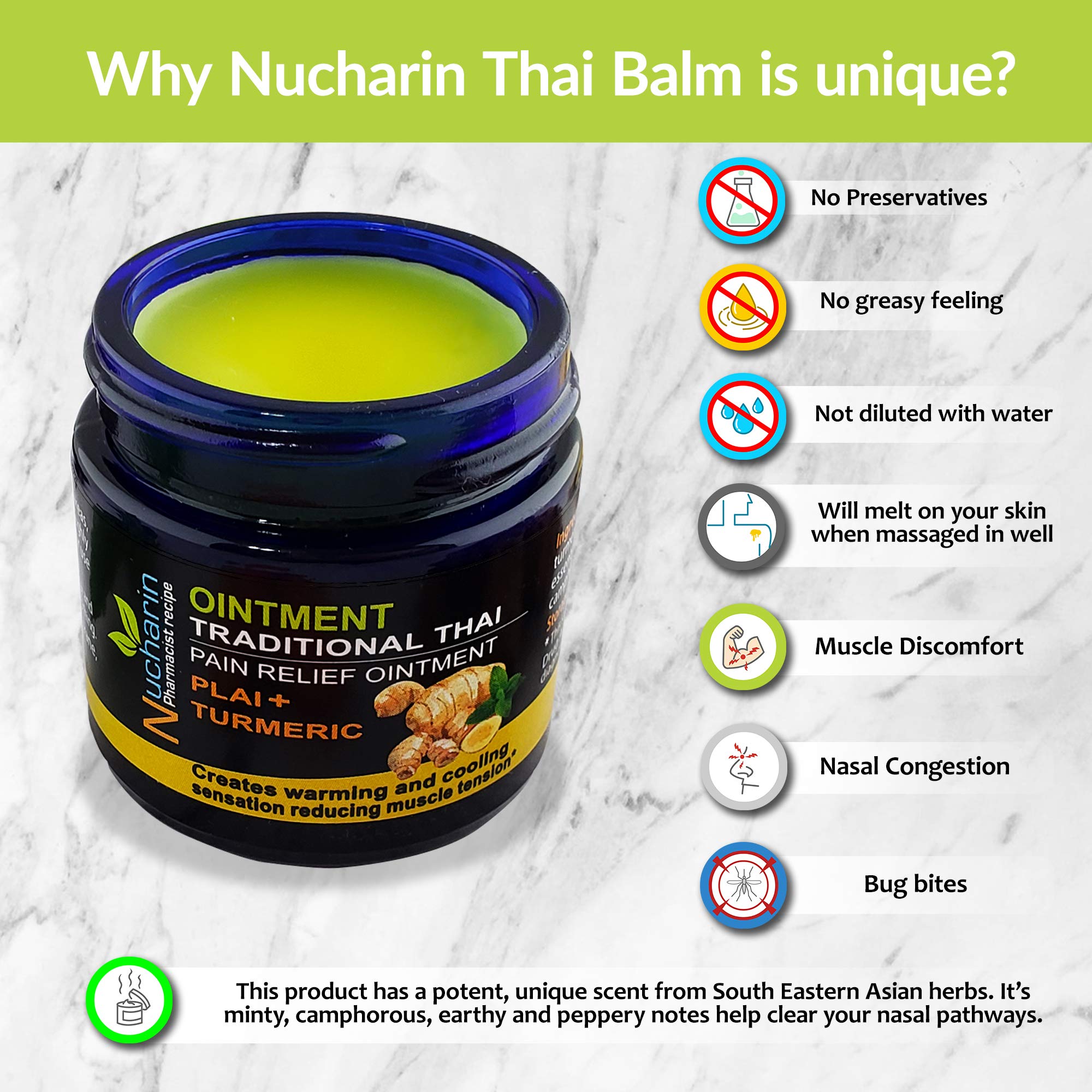 Buy Back Pain Natural Muscle Rub Turmeric Ointment with Menthol