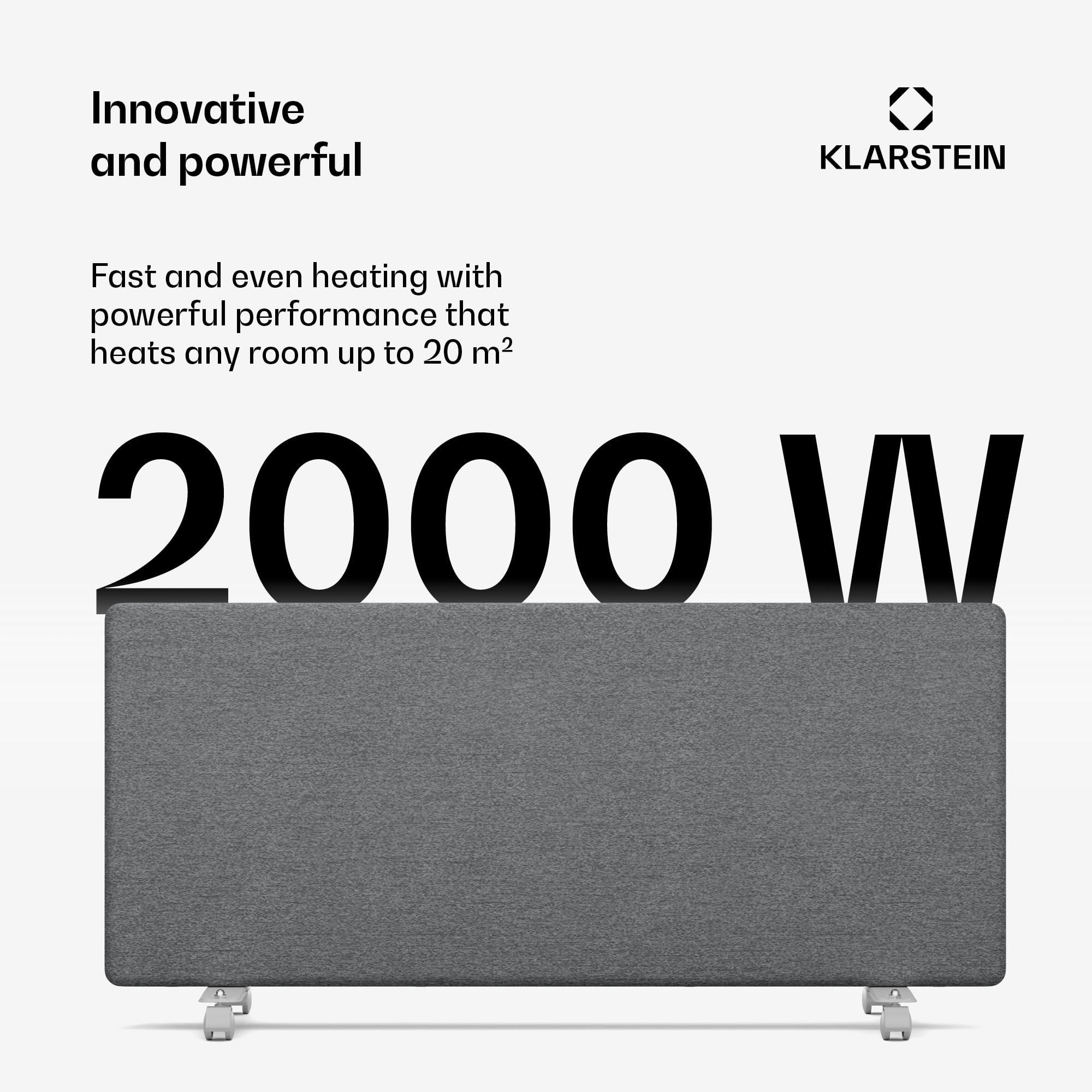Blumfeldt Grzejnik konwektorowy, ThermaTouch - grzejnik elektryczny o mocy 2000 W, precyzyjny termostat, 24-godzinny timer, IP24, zabezpieczenie przed przegrzaniem, naścienny/wolnostojący, powierzch