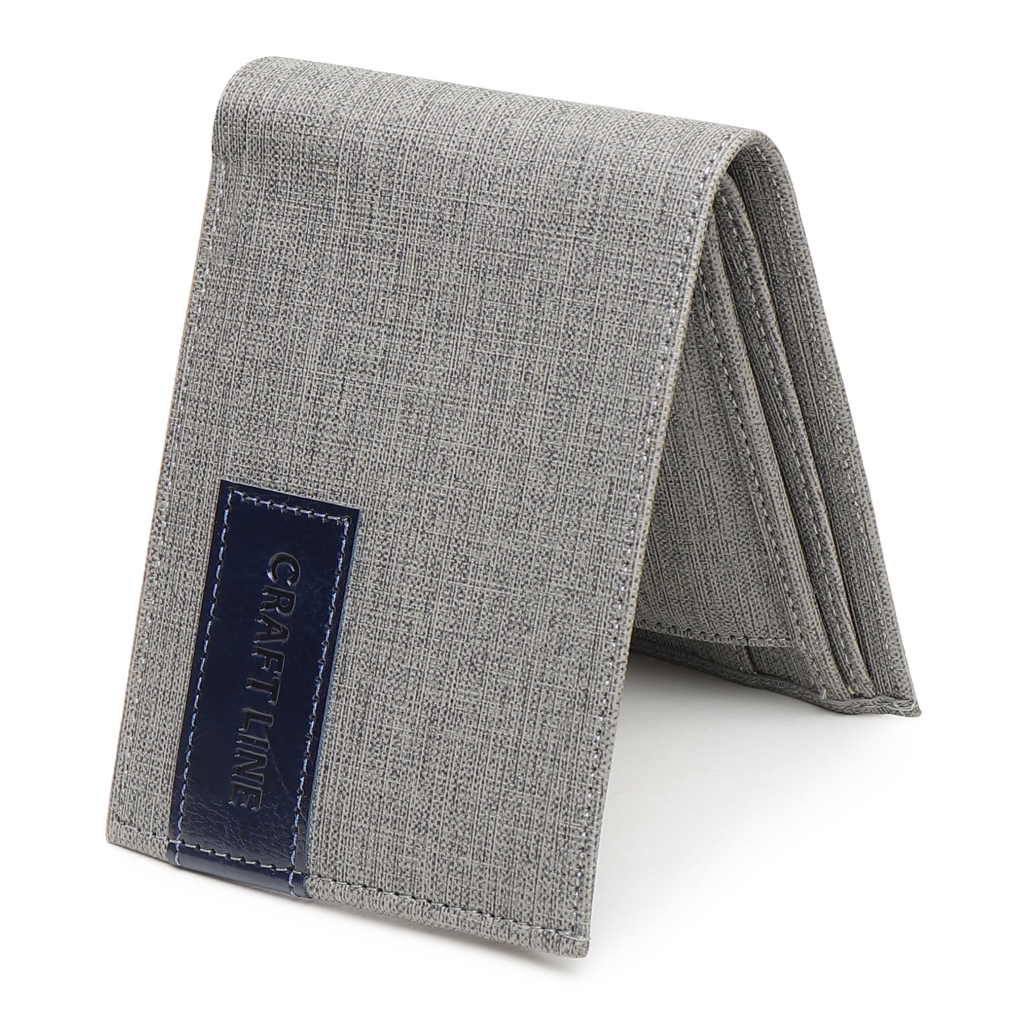 Men's Bi-fold Wallet, Wallet for Men,Premium Textured Leather, 6 Card Slots, Beige, Gift Box Packaging-image-49