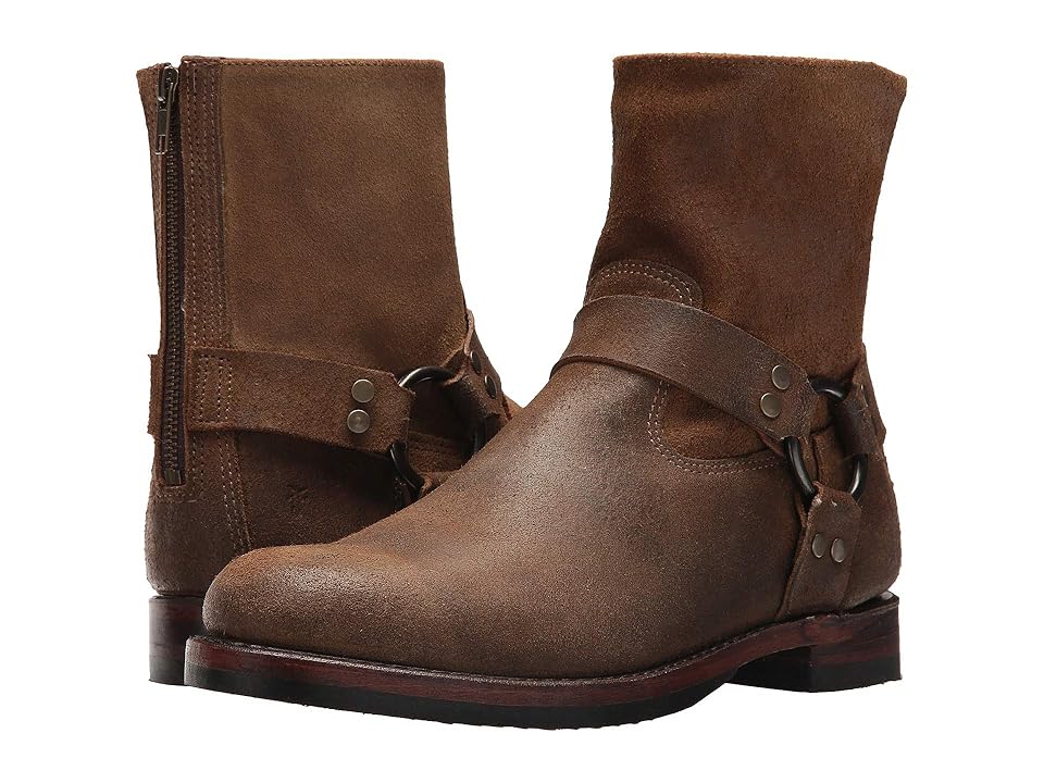 

Frye John Addison Harness Back Zip (Chestnut Waxed Suede) Men's Zip Boots, Brown