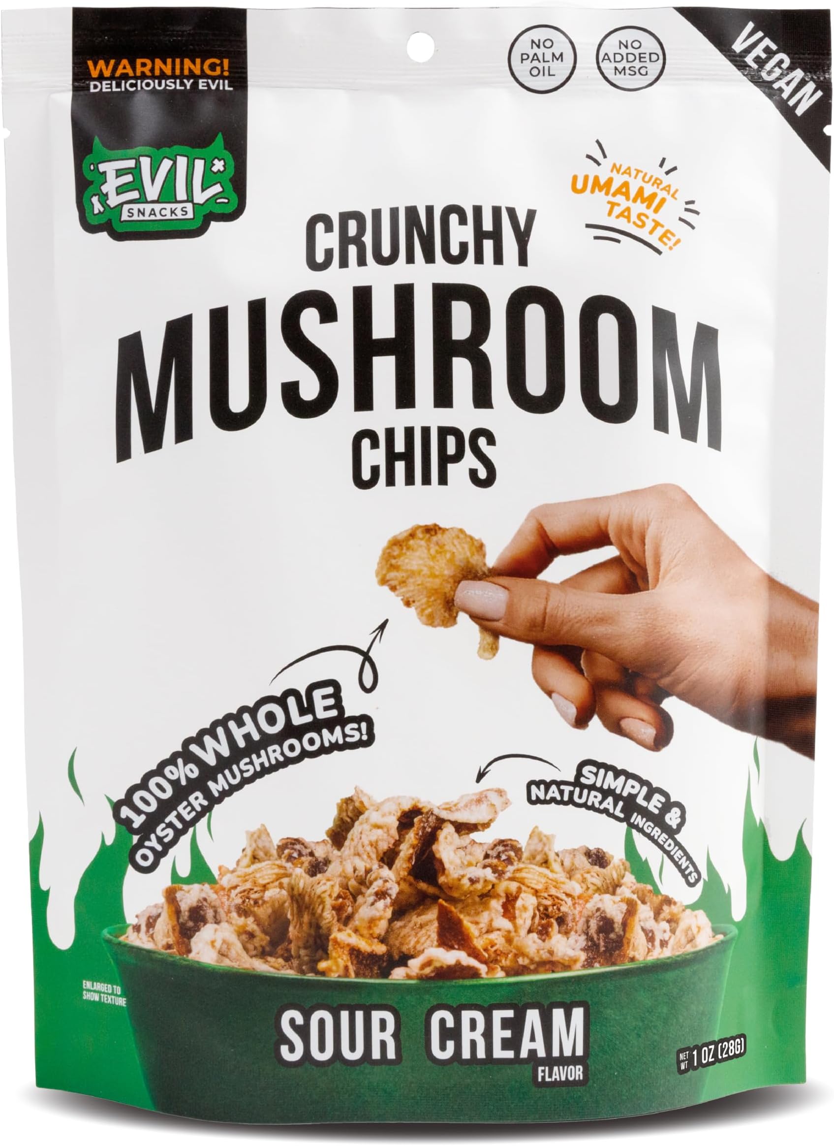 DJ&A Shiitake Mushroom Crisps Lightly Cooked and Seasoned 10.28 Ounce (10.58 Ounce)