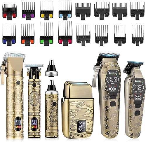 Miniatura 1 de Cortadora de pelo profesional inalámbrica para hombres  Cortadora de pelo Zero Gap T-Blade Trimmer Eléctrica de lámina y recortadora de pelo de