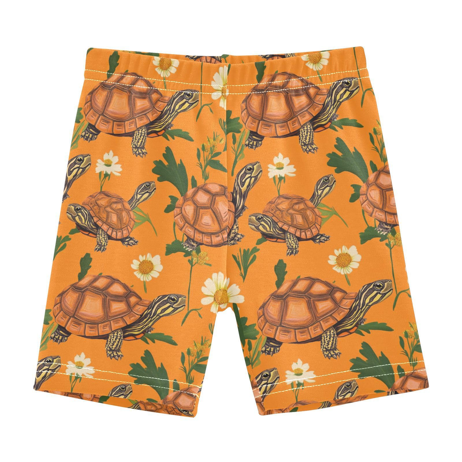 Shorts for Toddler Girls Comfy Cotton Bermuda Shorts Girls Clothes Under Skirt 10T Funny Eastern Box Turtle Reptile