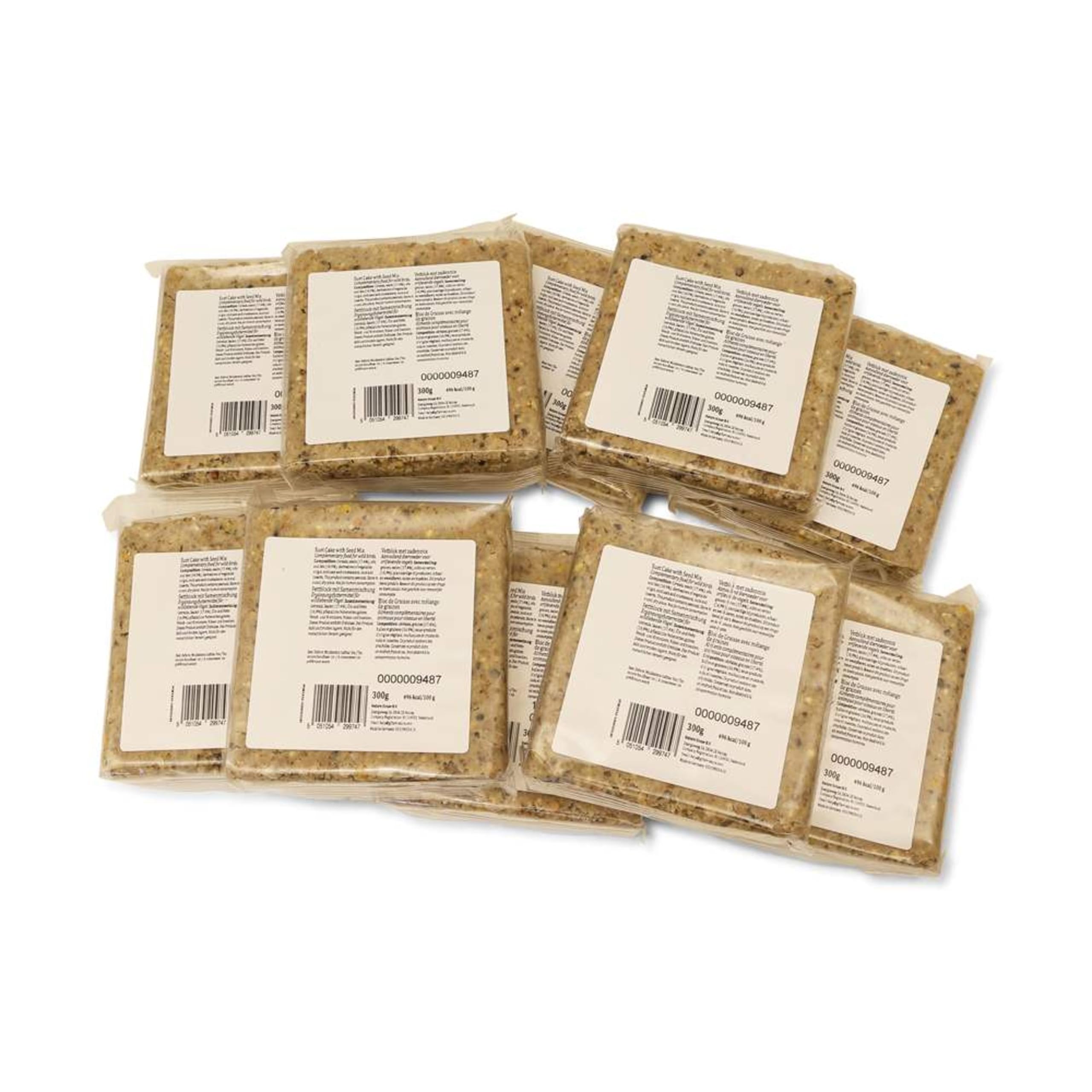 Fettblock für Wildvögel – Energieblock für Wildvögel – 10 Stück à 300 g – Ganzjahresfutter – 100% natürlich ohne Zusatzstoffe