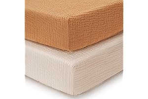 Blissful Diary Soft Muslin Crib Sheets for Neutral Nursery Decor