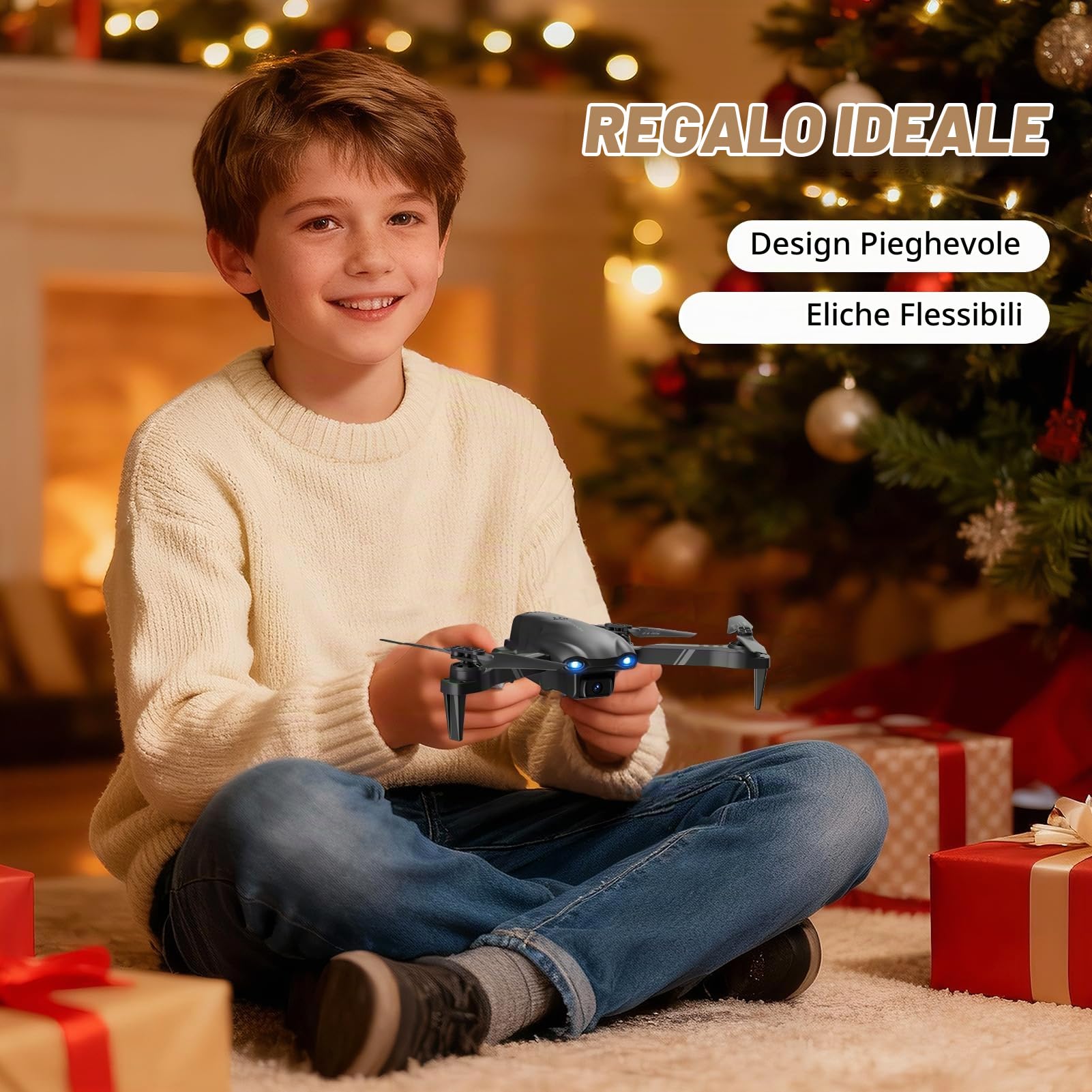 4DRC Drone con Telecamera HD 1080P Pieghevole Drone, RC Quadcopter Telecomandati Droni per Principianti e Bambini/Adulti, Giocattoli Regalo per Ragazzo e Uomo
