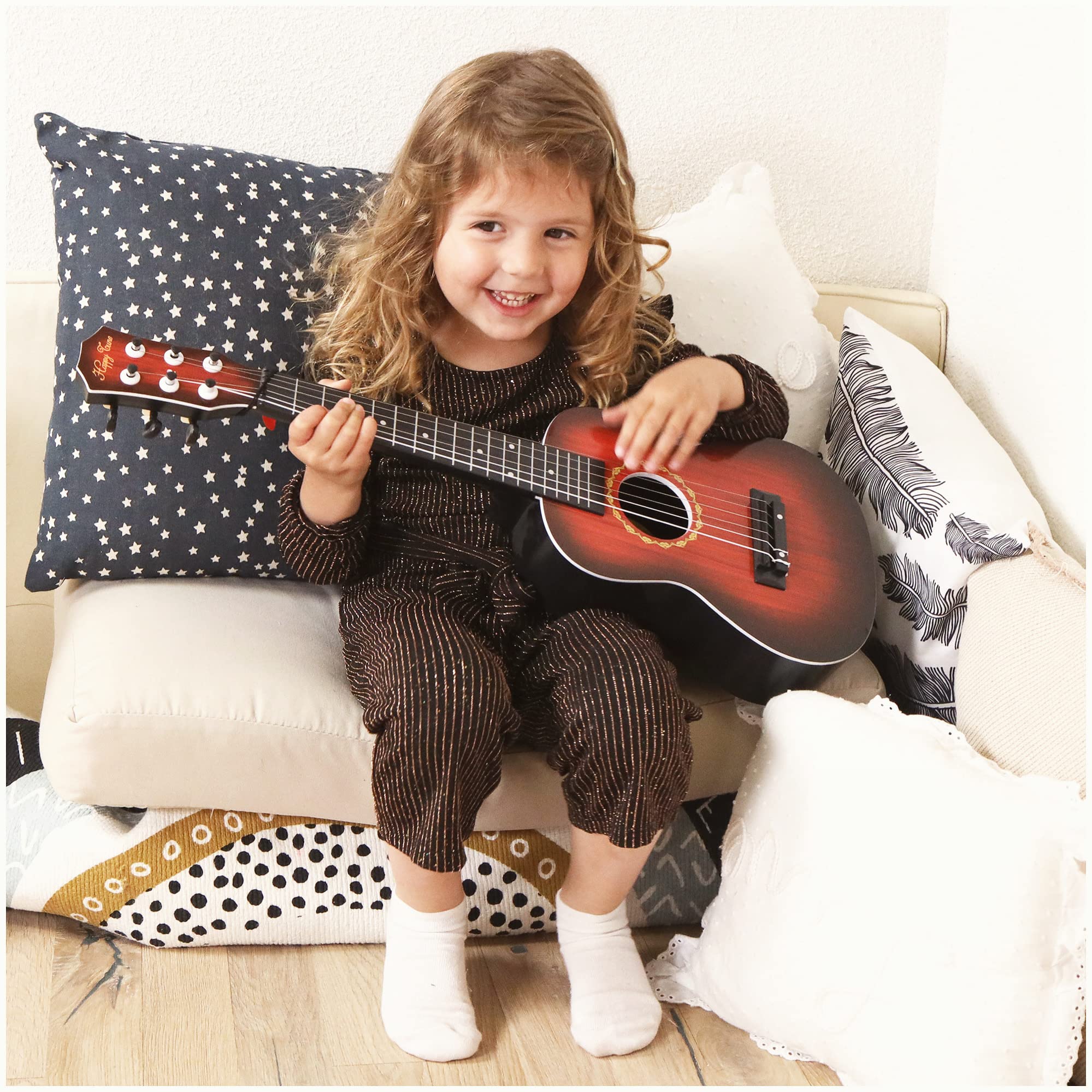 WS - Guitare - Musique - Classique - 600683-63 cm - Sunburst - Idéale pour Les Débutants - Guitare pour Enfant - Instrument - Junior - Izzy - À Partir de 4 Ans