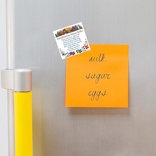 Miniatura 3 de Essence of Europe Gifts Imán de cocina con reglas de la casa sueca