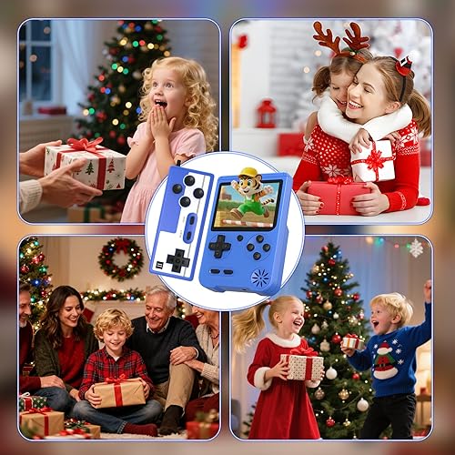 Miniatura 8 de JKV Juego portátil de mano, 500 videojuegos retro, consola de juegos con batería recargable de 1020 mAh y pantalla LCD de 3.0 pulgadas, sistema de