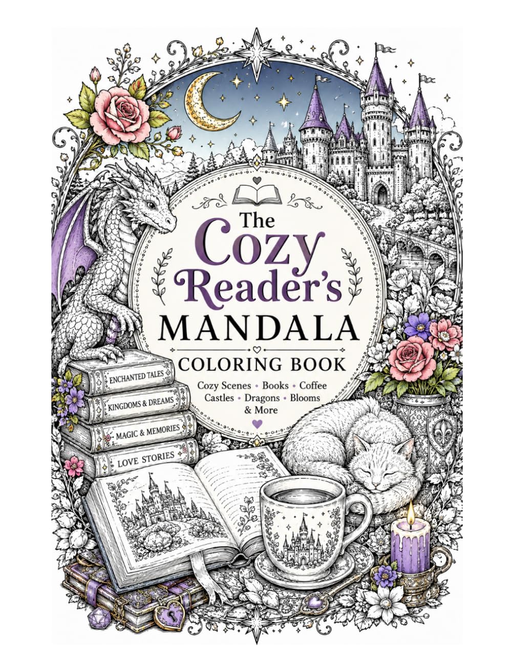 The Cozy Reader's Mandala Coloring Book