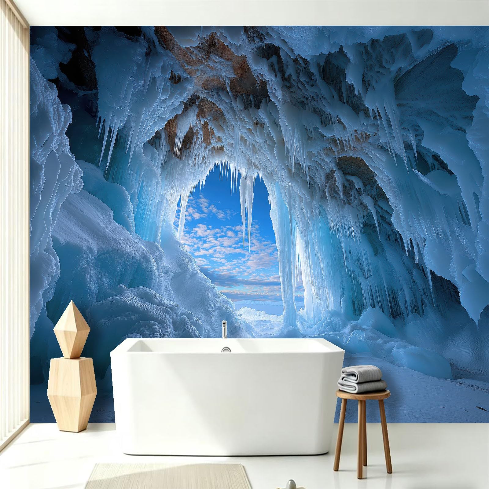 Papel pintado no tejido – Papel pintado 300 x 210 cm – Fotomural – Decoración de pared para dormitorio pared lateral piscina interior fondo – Papel pintado de pared fácil de montar – Naturaleza