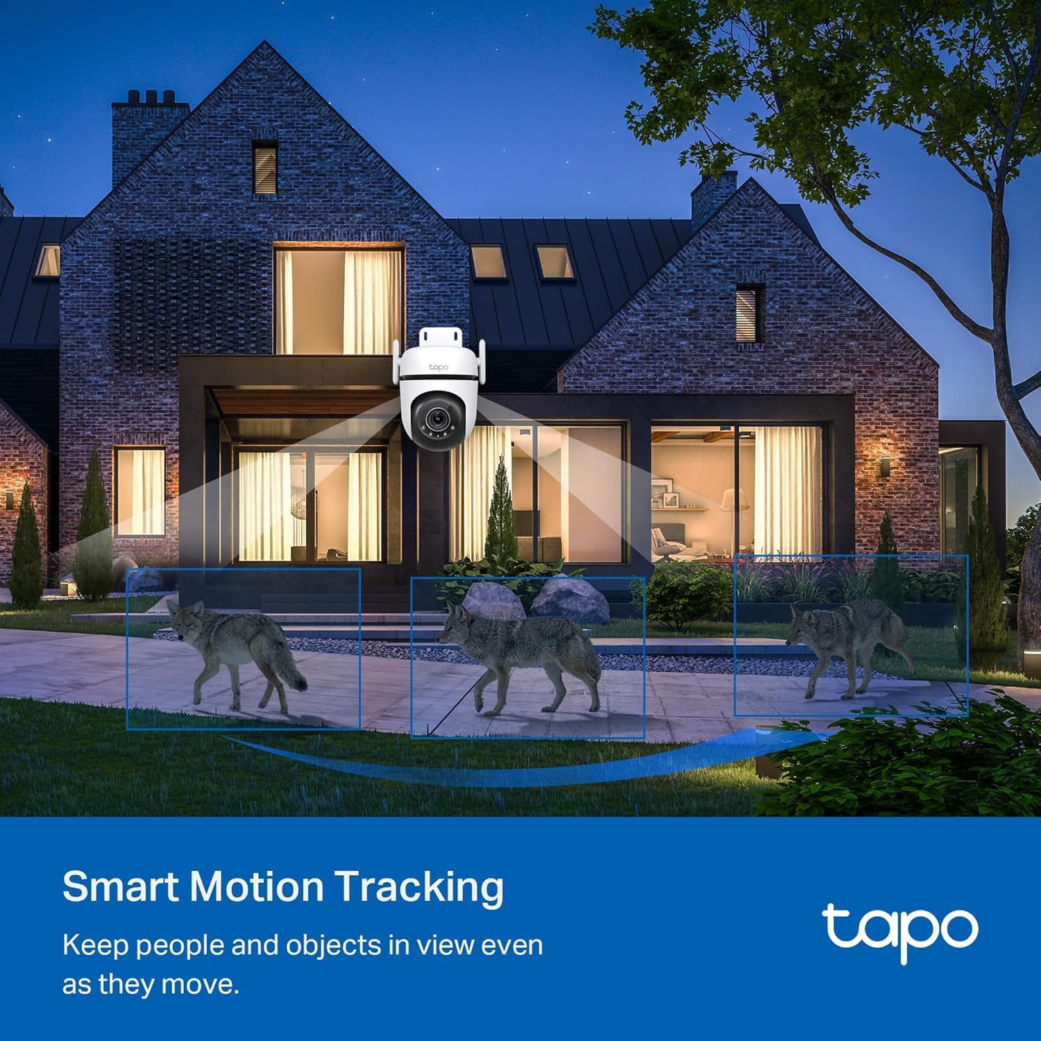 TP-Link Tapo C520WS, zewnętrzna kamera bezpieczeństwa Wi-Fi, definicja 4 MP, widok nocny w kolorze gwiazdy, dwukierunkowy dźwięk. Chmura nagrywanie wideo, współpracuje z Alexą