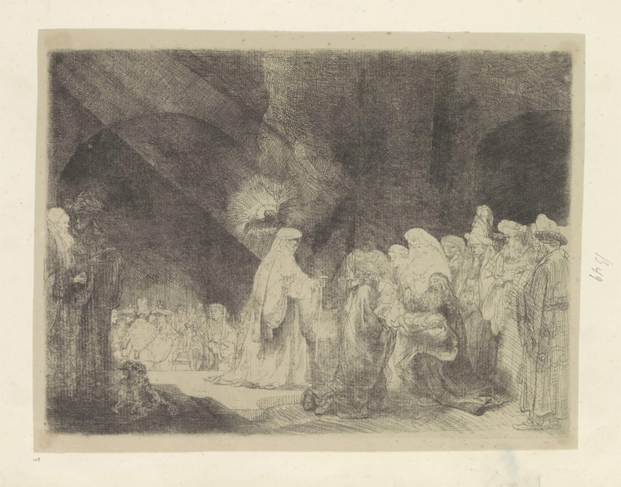 ARTXLXXBN Famous Print Painting Colorful Art Print Simeon's song of praise by Rembrandt van Rijn Canvas Art Decorations for Home Decor 60x90cm