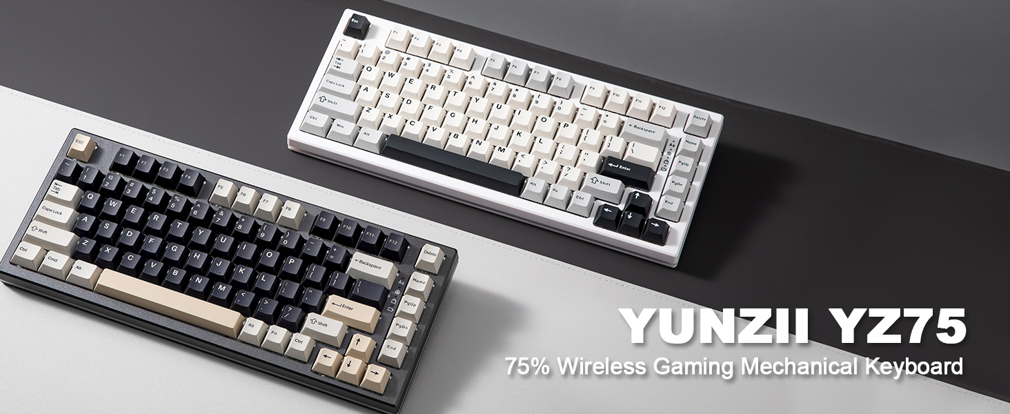 Amazon.com: YUNZII YZ75 75% Hot Swappable Wireless Gaming