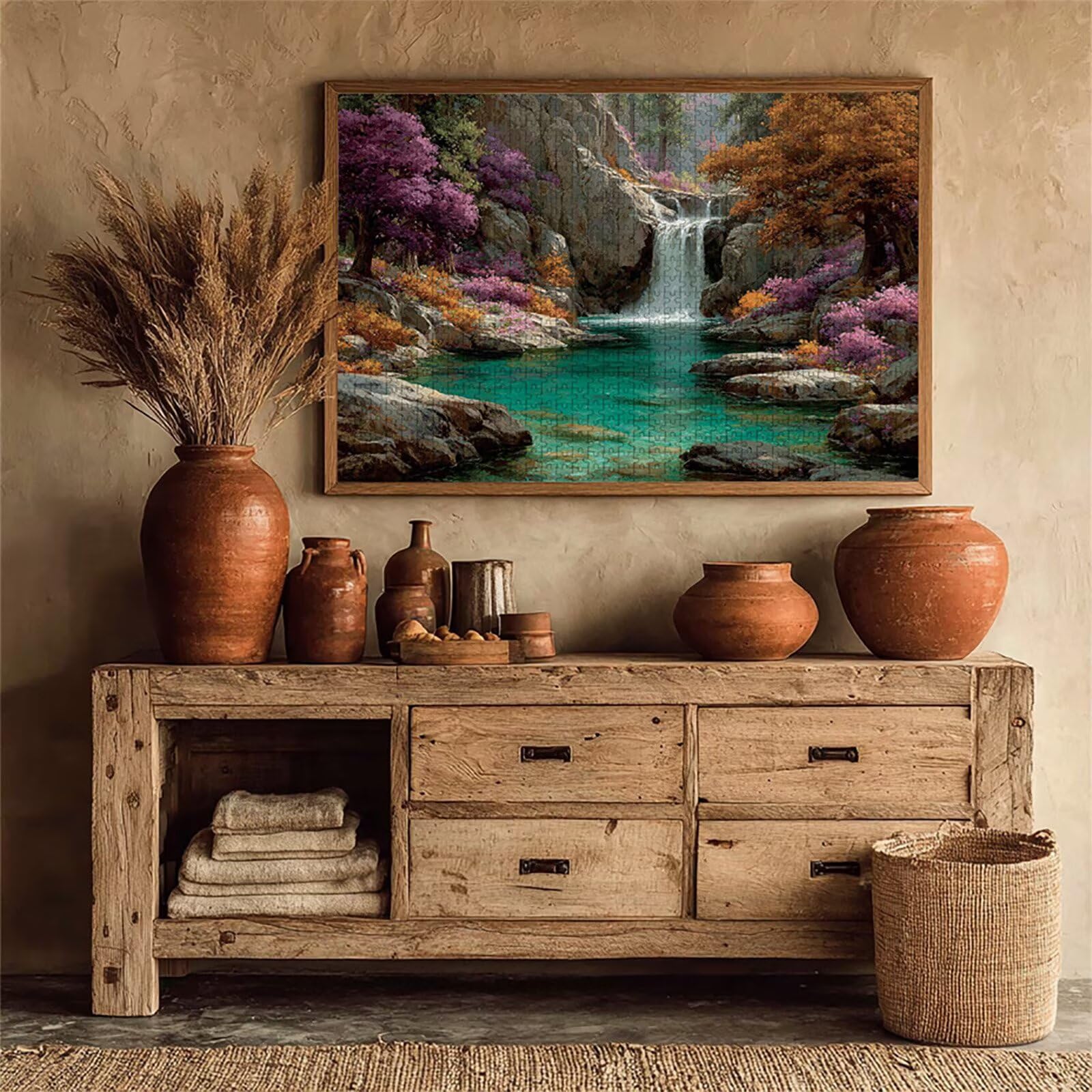 Krajobraz Puzzle 2000 sztuk dla dorosłych, drewniane puzzle z pudełkiem 99 x 70 cm, pomysł na prezent dla mężczyzn i kobiet, zabawne gry rodzinne, gry wyzwania, wykwintne opakowanie na prezent