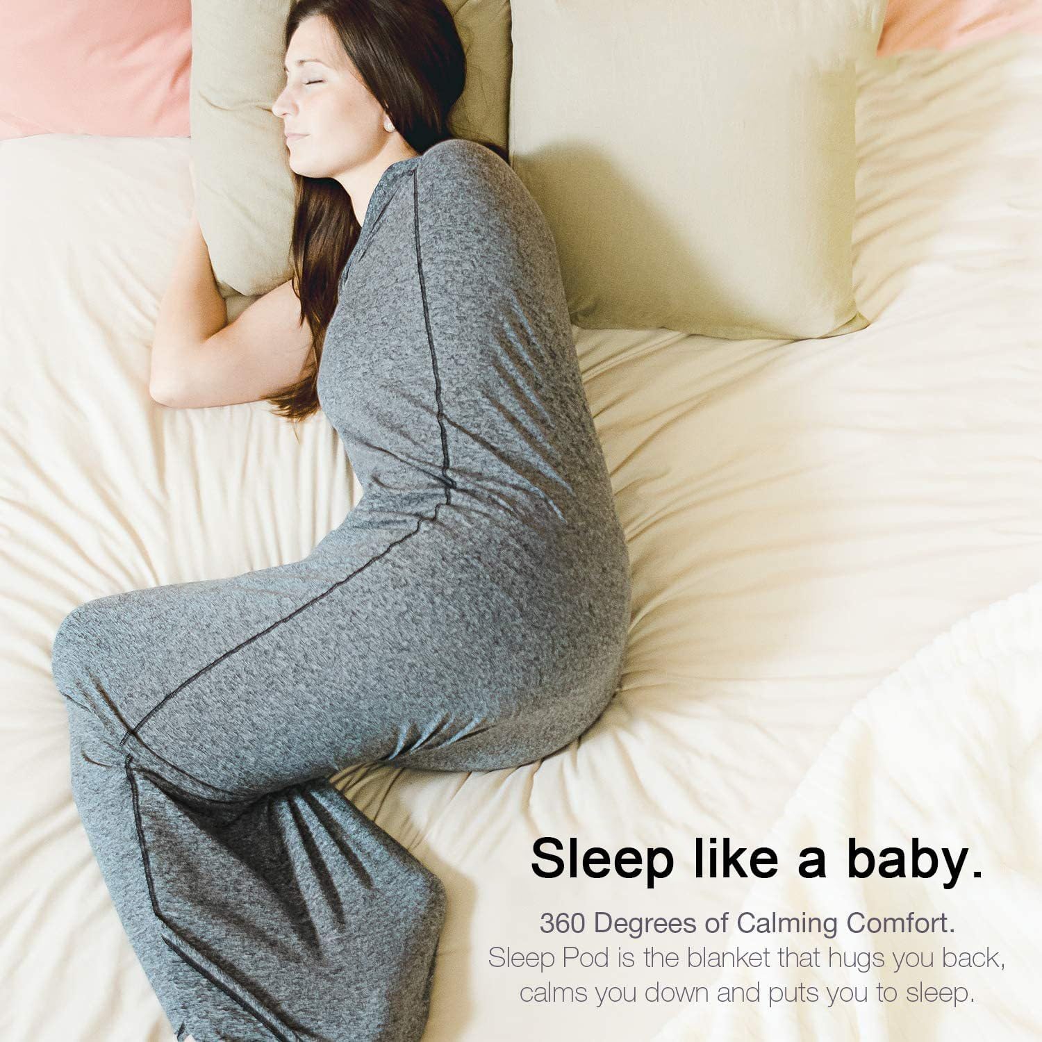 Compression Sleep Sack, Ultra-Lightweight Wearable Blanket for Better, Hooded Sleep Pod for Enhanced Comfort, Stress & Anxiety Relief, Breathable Stretch Fabric, Oversize Sleep Sack(Small) Durable des