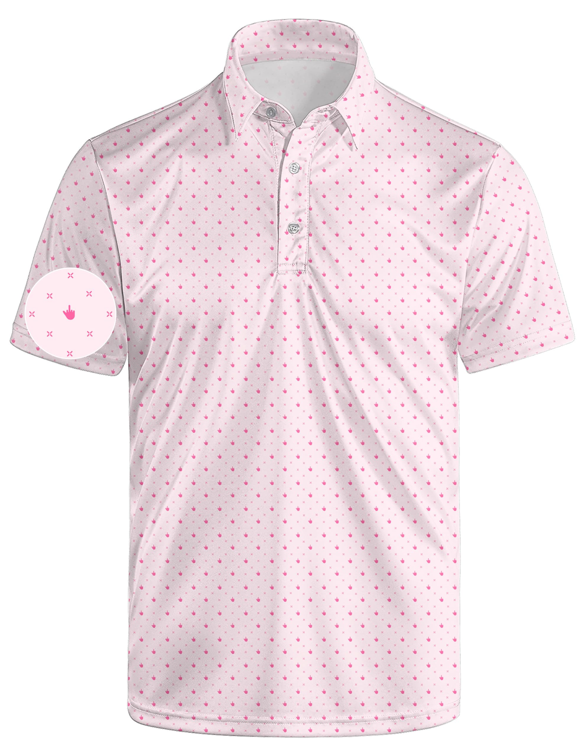 Mens Funny Golf Polo Shirts Short Sleeve Quick Dry Polo Shirts
