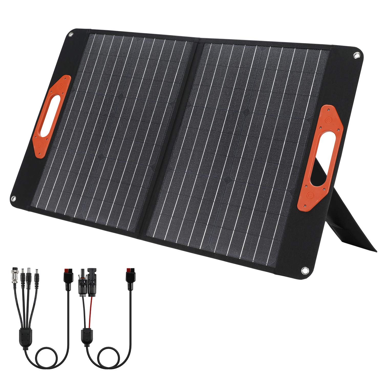 iClever 60W Foldable Solar Panel Charger for Jackery/EF ECOFLOW/ROCKPALS Portable Power Station Generator, Quick Charge 3....