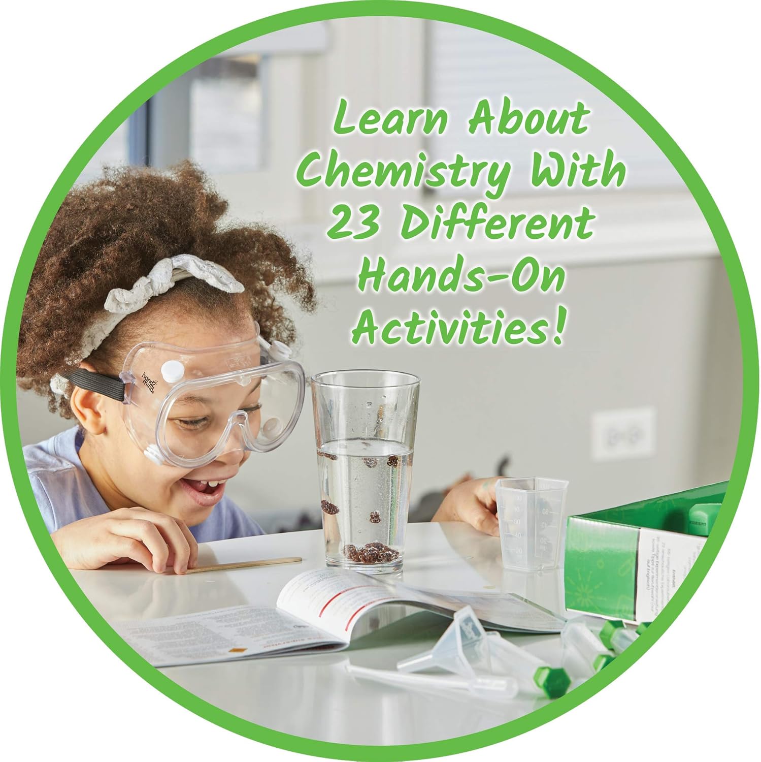 hand2mind Kickoff to Chemistry Science Lab Kit, Color Chemistry, DIY Lava Lamp Kit, Rock Candy Science, Grow Your Own Crystals, Explore Acids and Bases, STEM Kits for Kids, At Home Science Experiments