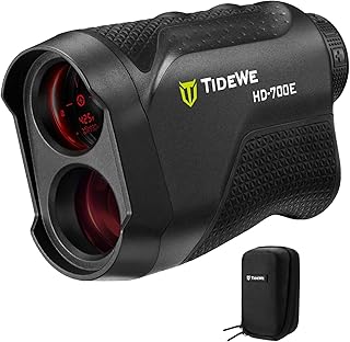 TIDEWE Hunting Rangefinder with 700Y Red & Green OLED/LCD Display, Built-in Magnet Multi Functional Waterproof Golf Range Finder with Rechargeable Battery, Adjustable Brightness (Black & Camo)